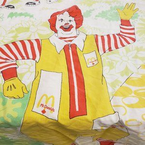 1970's Vintage Ronald McDonald fitted twin bed sheet hard to find